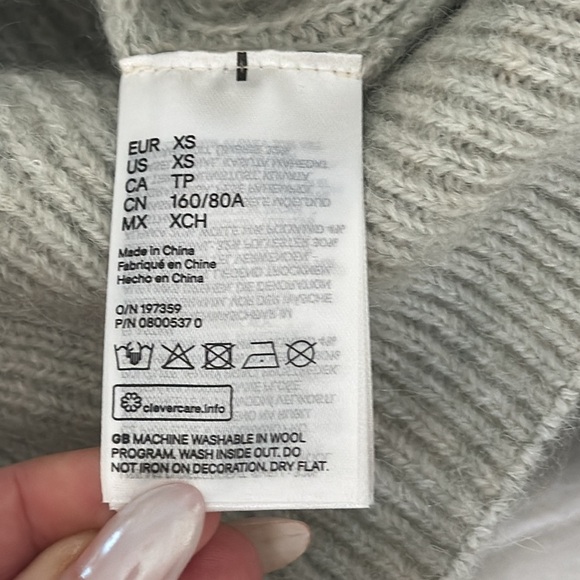 H&M Studio Alpaca Blend Sweater With Pearls Size XS - Picture 5 of 10